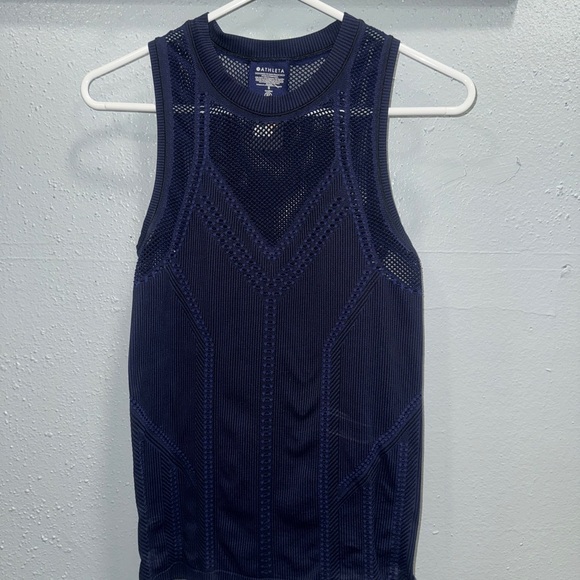 Athleta Blue Fitted Sleeveless Tank Top - Picture 1 of 4
